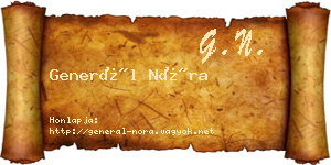 Generál Nóra névjegykártya