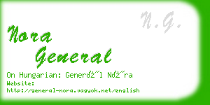 nora general business card